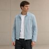 Custom Washed Light Blue Cotton Chore Coat