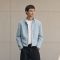 Custom Washed Light Blue Cotton Chore Coat