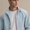 Custom Washed Light Blue Cotton Chore Coat