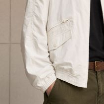 Custom Off-White Cotton Harrington Jacket