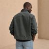 Custom Washed Black Cotton Chore Coat