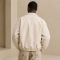 Custom Off-White Cotton Chore Coat with Patches