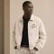 Custom Off-White Cotton Chore Coat with Patches