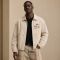 Custom Off-White Cotton Chore Coat with Patches
