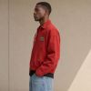 Custom Washed Red Cotton Coach Jacket