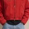 Custom Washed Red Cotton Coach Jacket
