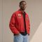Custom Washed Red Cotton Coach Jacket