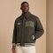 Custom Olive Wool Blend Varsity Jacket
