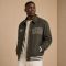 Custom Olive Wool Blend Varsity Jacket