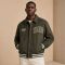 Custom Olive Wool Blend Varsity Jacket