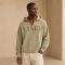 Custom Washed Sand French Terry Henley Hoodie