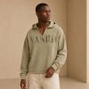 Custom Washed Sand French Terry Henley Hoodie