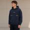 Custom Washed Navy Cotton Pullover Hoodie