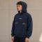 Custom Washed Navy Cotton Pullover Hoodie