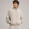 Custom Washed Cotton Mock Neck Zip-Up Hoodie