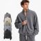 Custom Washed Cotton Mock Neck Zip-Up Hoodie