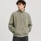 Custom Washed Cotton Mock Neck Zip-Up Hoodie