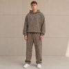 Custom Leopard Print Sherpa Hoodie Pants Set