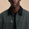 Custom Washed Black Cotton Chore Coat