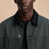 Custom Washed Black Cotton Chore Coat