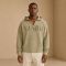 Custom Washed Sand French Terry Henley Hoodie
