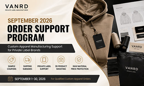 VANRD September 2026 Custom Apparel Order Support Program