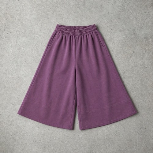 Custom Purple Loose Cotton Fleece Sweat Shorts