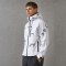 Custom White Grey Polka Dot Print Hooded Windbreaker Jacket