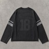 Custom Black Distressed Long Sleeve Football Jersey