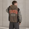 Custom Brown Camouflage Paneling Pullover Hoodie