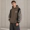Custom Brown Camouflage Paneling Pullover Hoodie