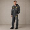 Custom Charcoal Washed Distressed Zip Up Fleece Tracksuit