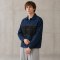 Custom Navy Black Color Block Chest Pocket Work Jacket