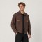 Custom Brown Cotton Canvas Embroidered Work Jacket