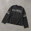 Custom Black Distressed Long Sleeve Football Jersey