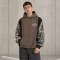 Custom Brown Camouflage Paneling Pullover Hoodie