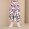 Custom Pink Green Camouflage Wide Leg Cargo Pants