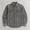 Custom Acid Wash Denim Shirt with Western Yoke and Snaps