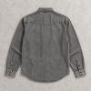 Custom Acid Wash Charcoal Denim Western Shirt