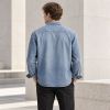 Custom Stone Wash Blue Denim Overshirt