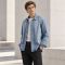 Custom Denim Overshirt in Stone Wash Blue for Easy Layering