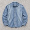 Custom Stone Wash Blue Denim Overshirt