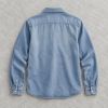 Custom Stone Wash Blue Denim Overshirt