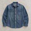 Custom Dark Indigo Wash Denim Shirt