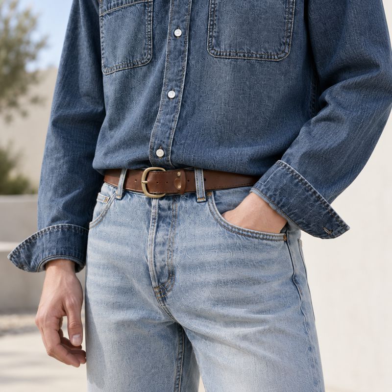 Custom Dark Indigo Wash Denim Shirt
