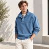 Custom Washed Blue Denim Pullover Shirt