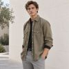 Custom Washed Olive Green Denim Western Shirt