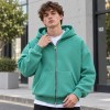 Custom Fleece Hoodies in Kelly Green with Full Zip Front