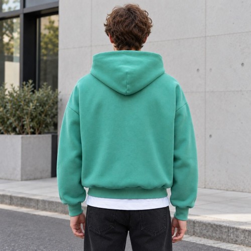 Custom Fleece Hoodies in Kelly Green with Full Zip Front
