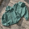 Custom Fleece Hoodies in Kelly Green with Full Zip Front
